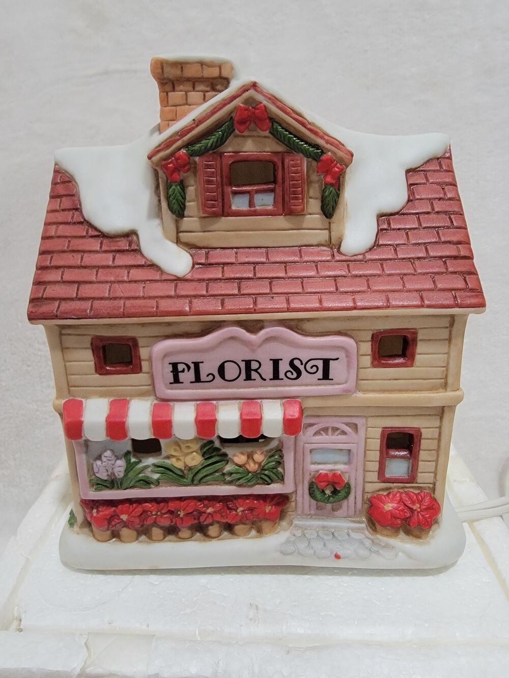 Homco Christmas Village Florist #5603 1995 VTG